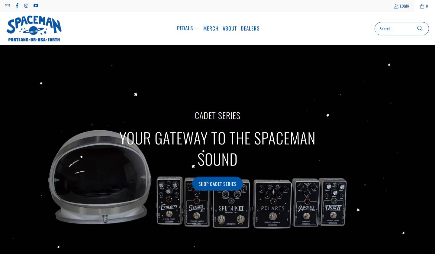 spacemaneffects.com homepage screenshot