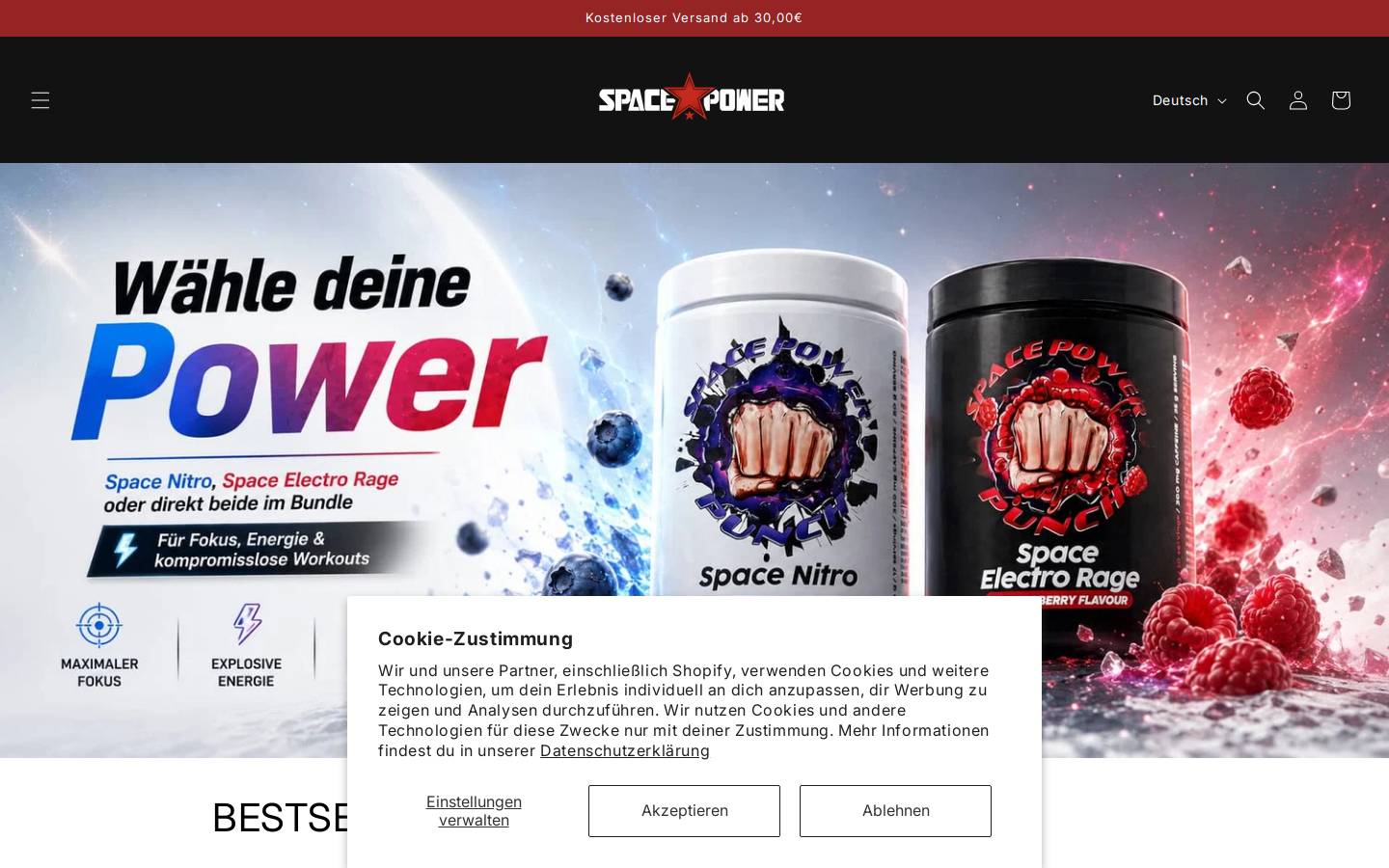 Spacepower homepage screenshot