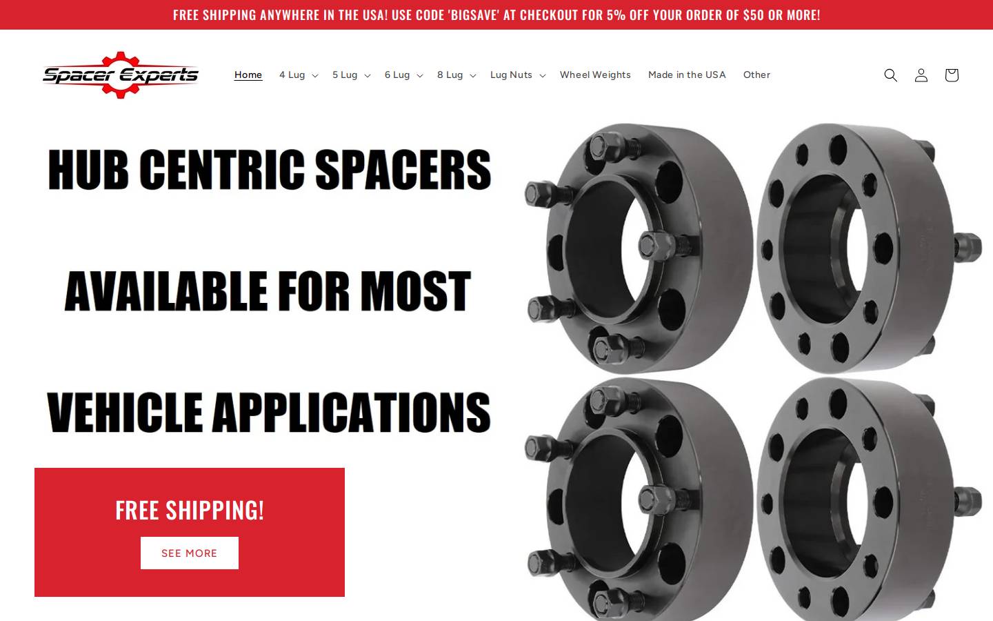 Spacerexperts homepage screenshot