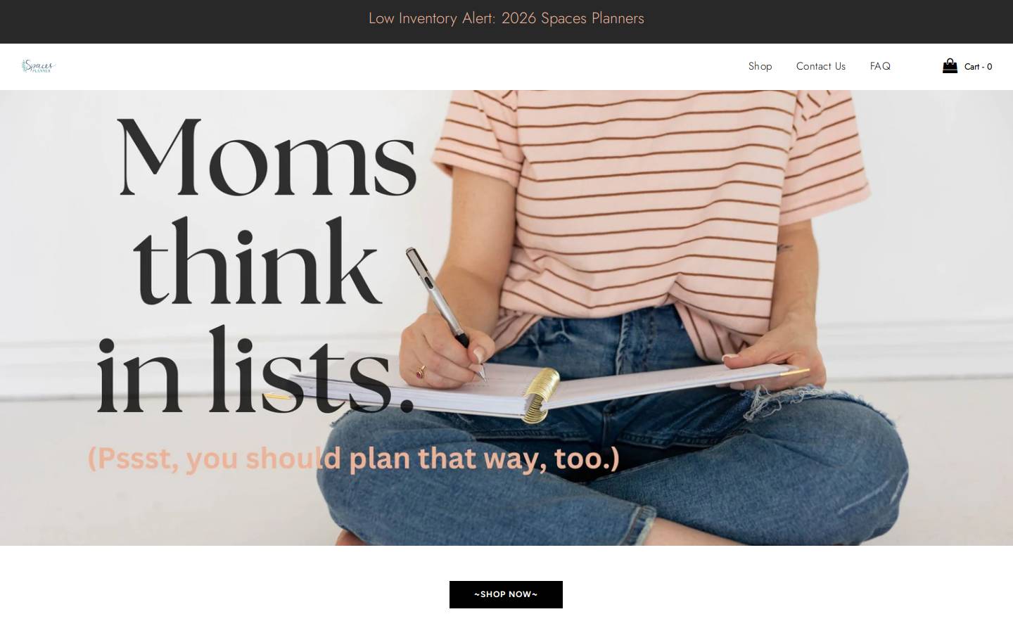 spacesplanner.com homepage screenshot