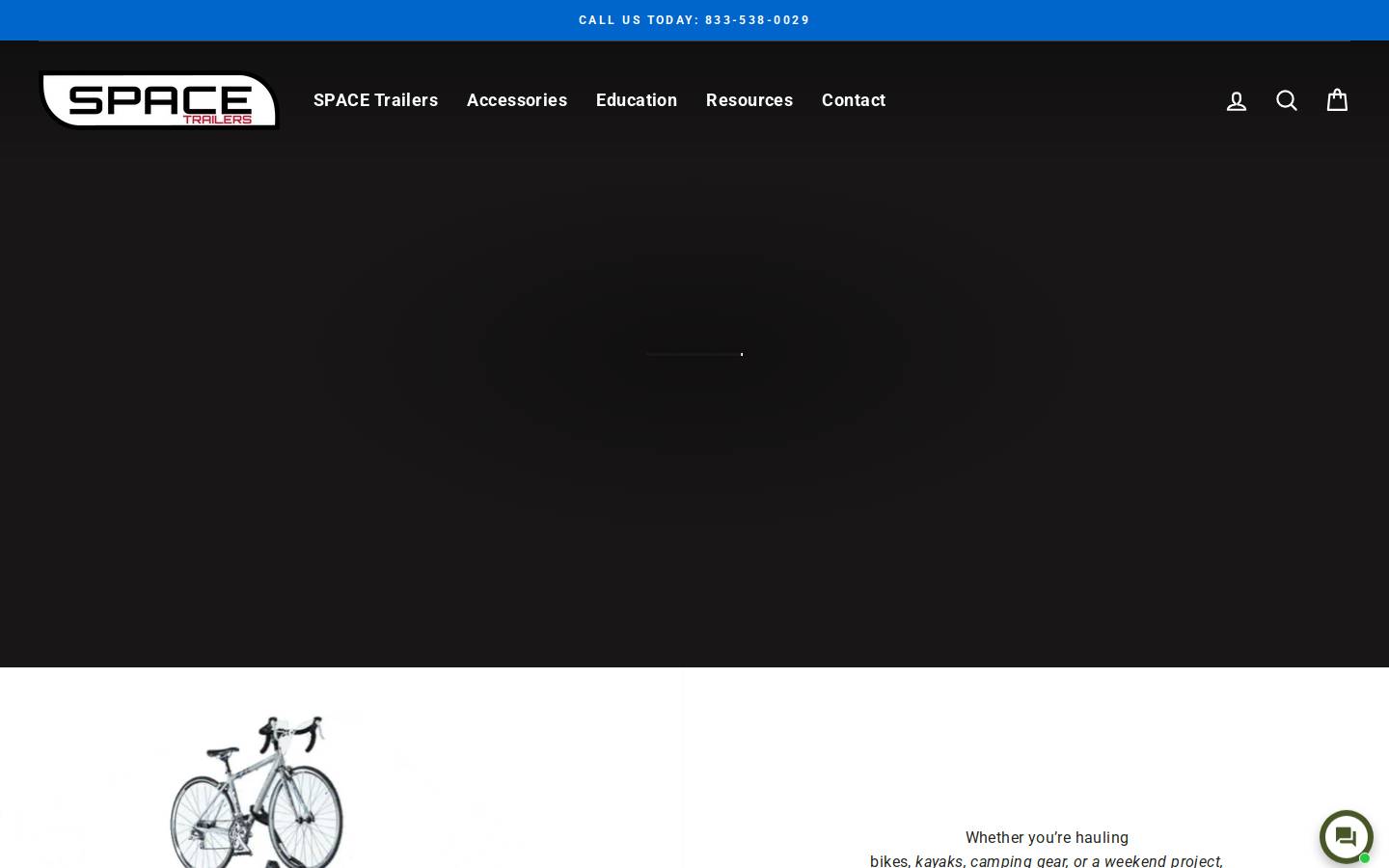 spacetrailers.com homepage screenshot