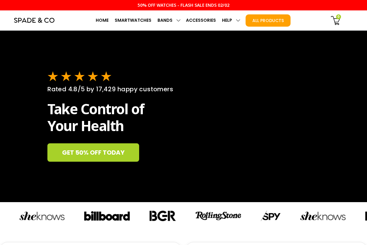 Spade & Co homepage screenshot