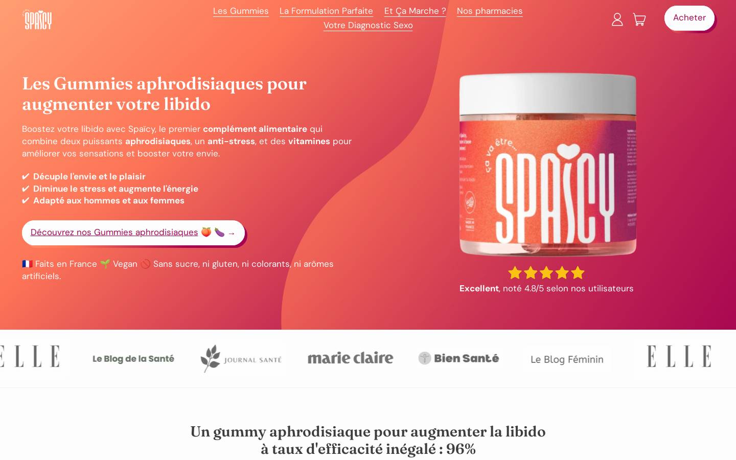 spaicy.fr homepage screenshot