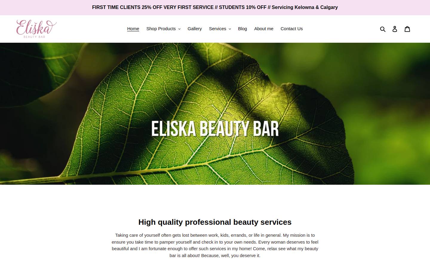 spakelowna.ca homepage screenshot