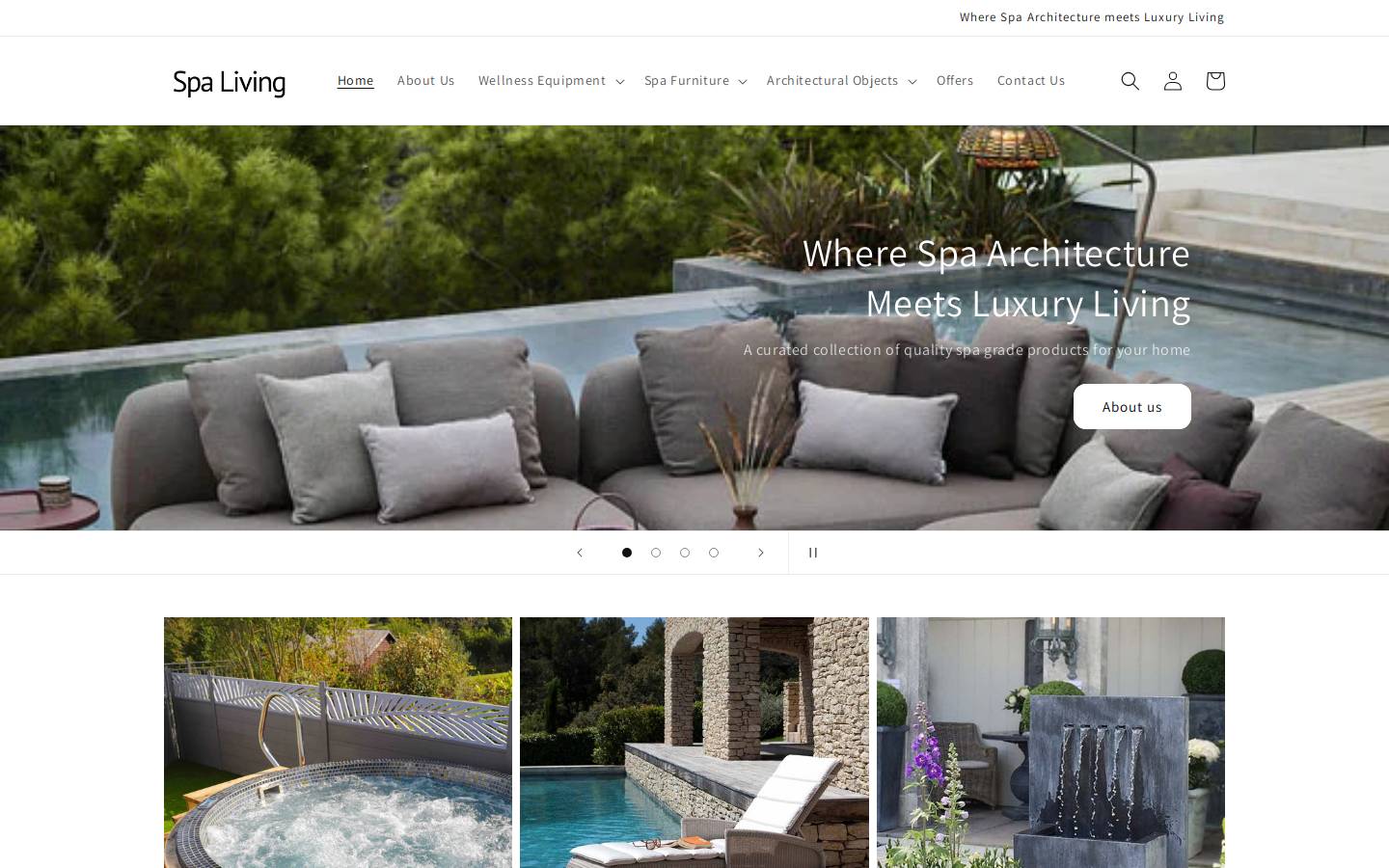 spaliving.co.uk homepage screenshot