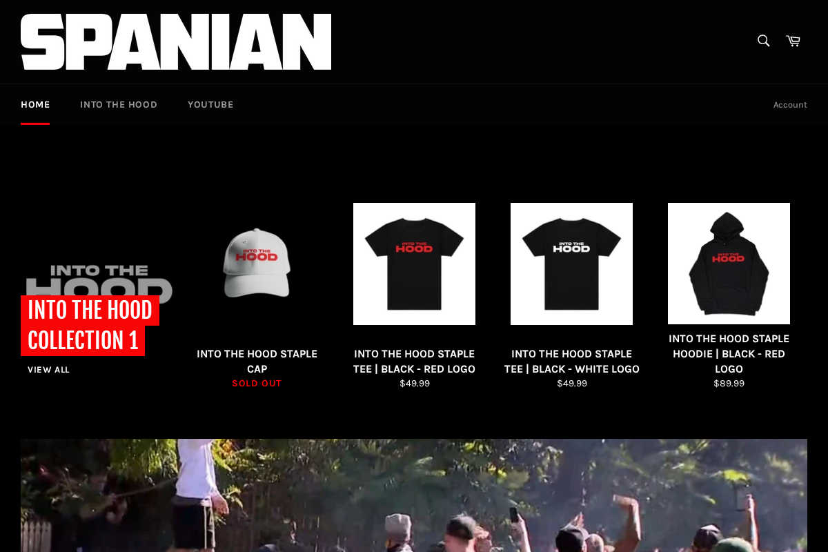 Spanian homepage screenshot