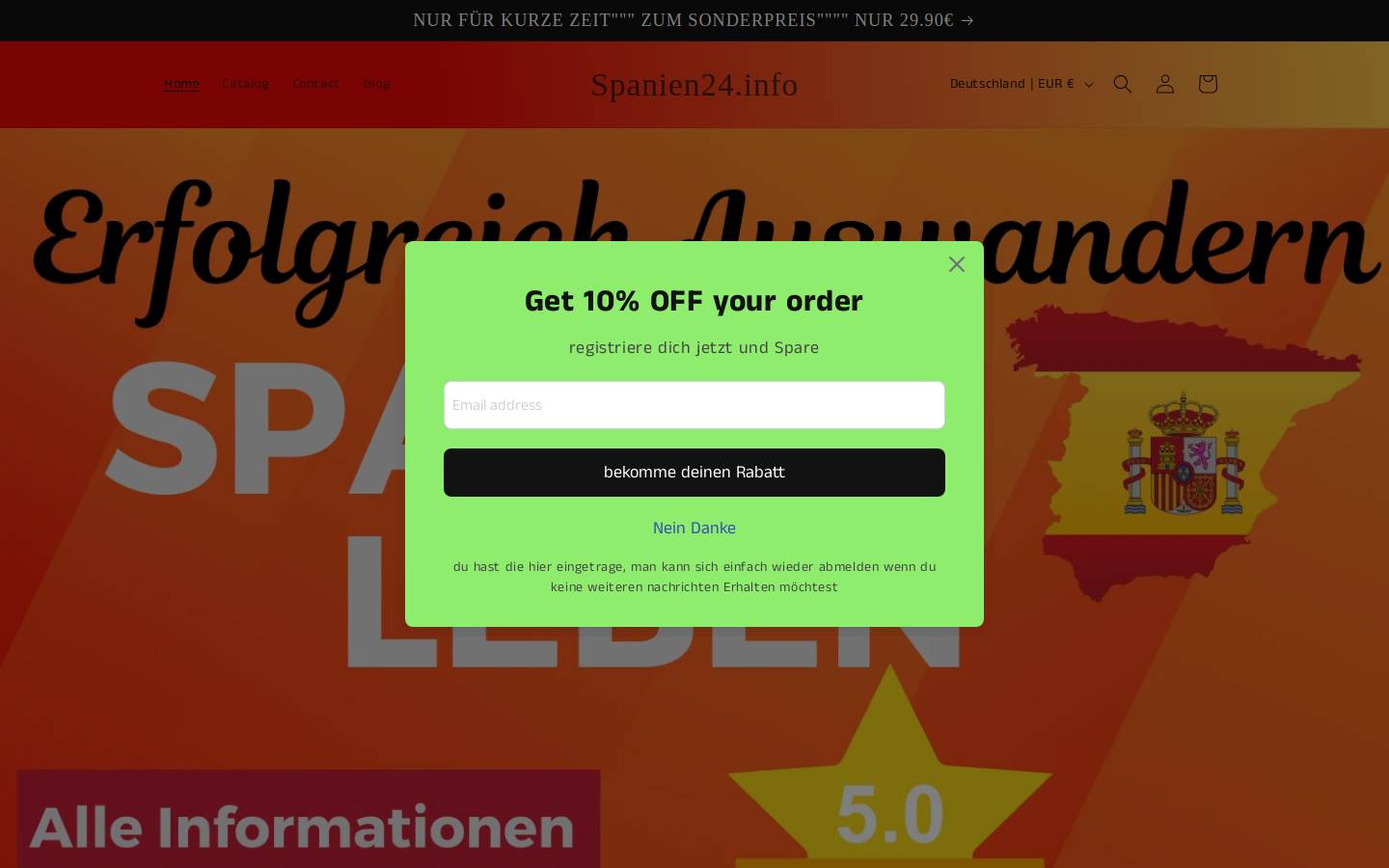 spanien24.info homepage screenshot