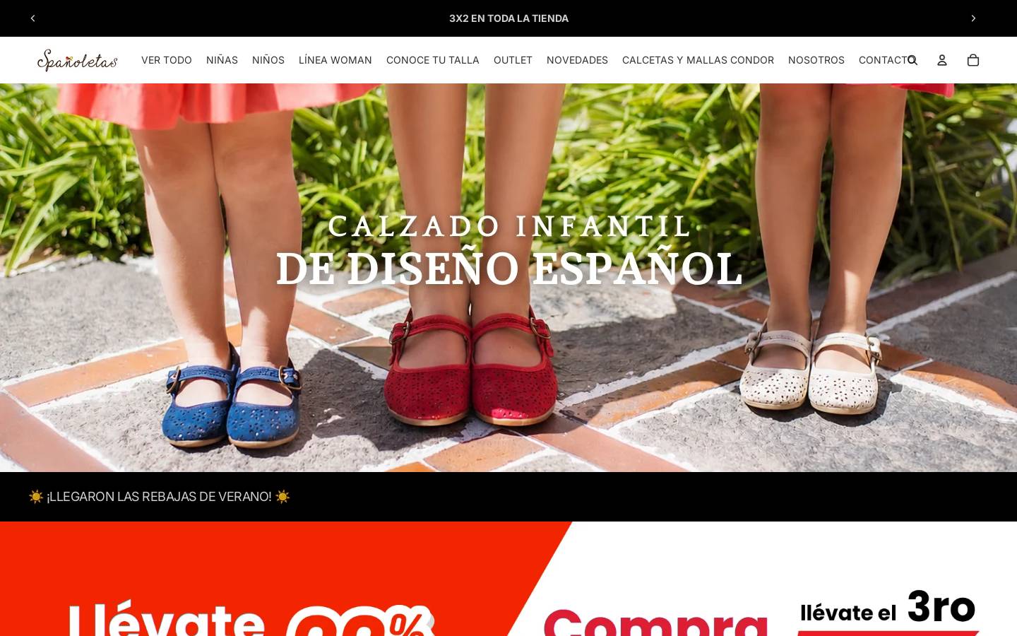 spanoletas.com homepage screenshot