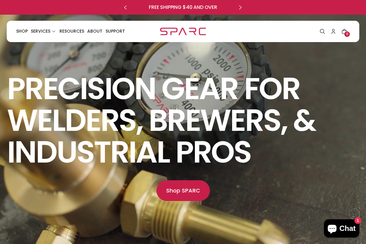 sparcwelders.com homepage screenshot