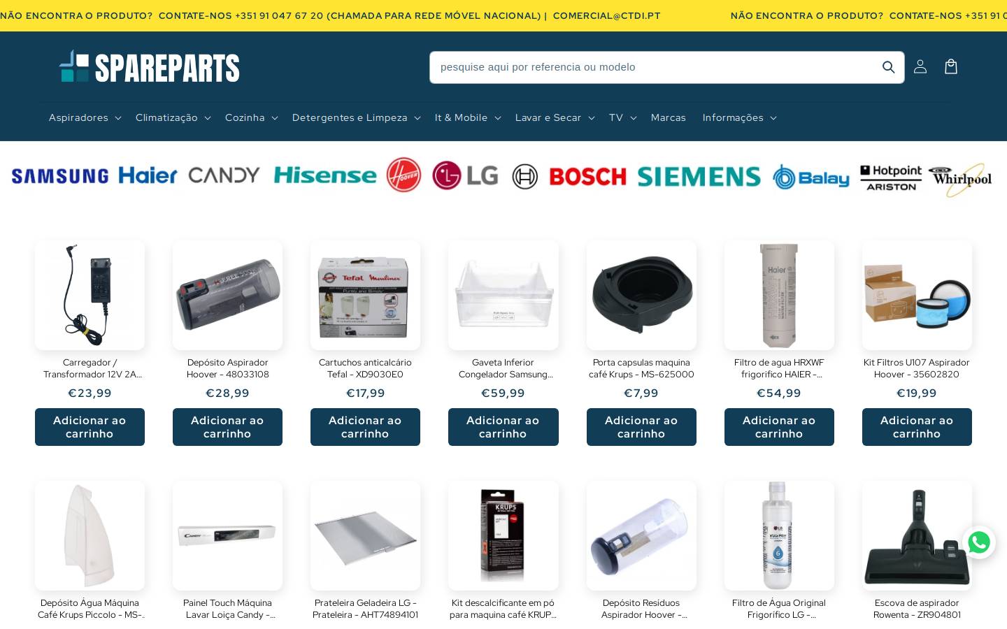 CTDI - SPAREPARTS homepage screenshot