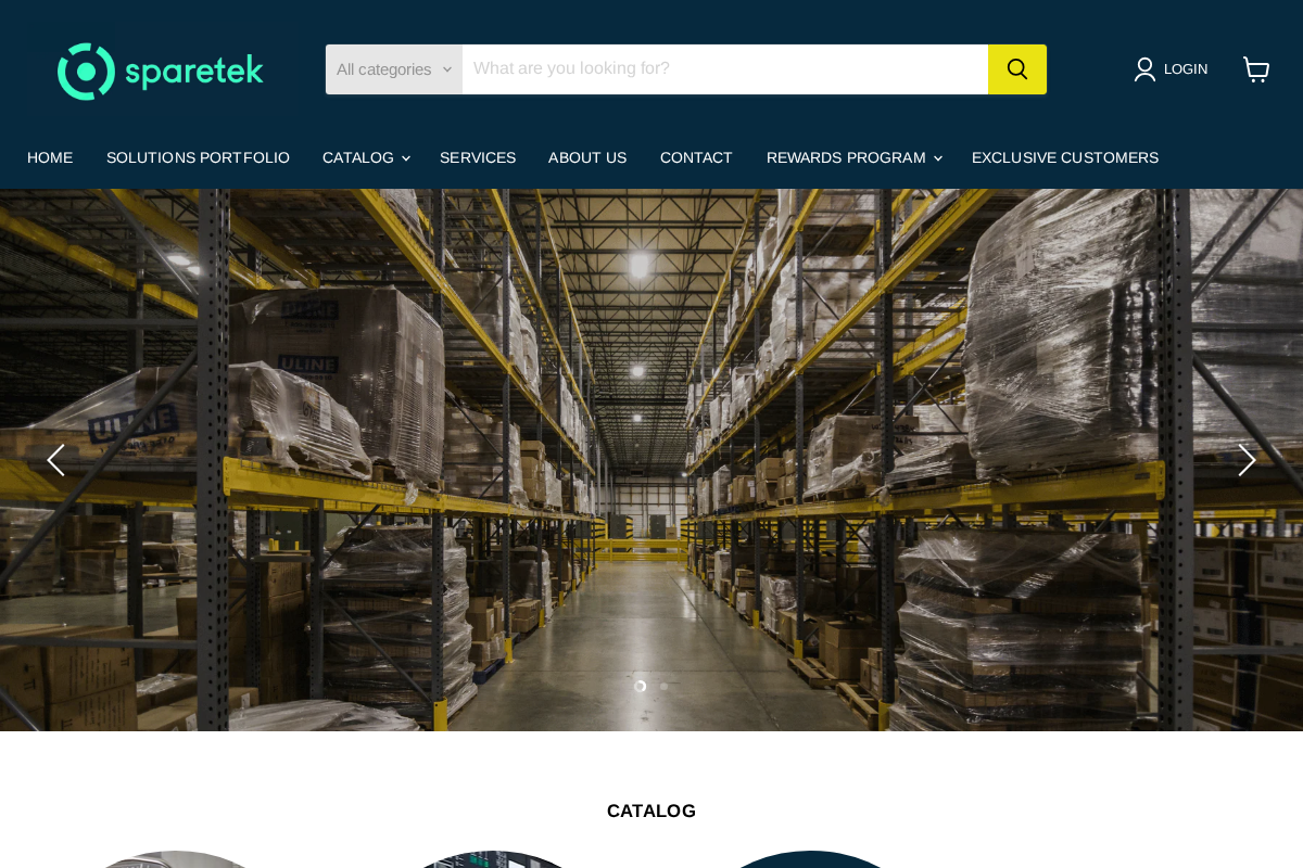 Sparetek homepage screenshot