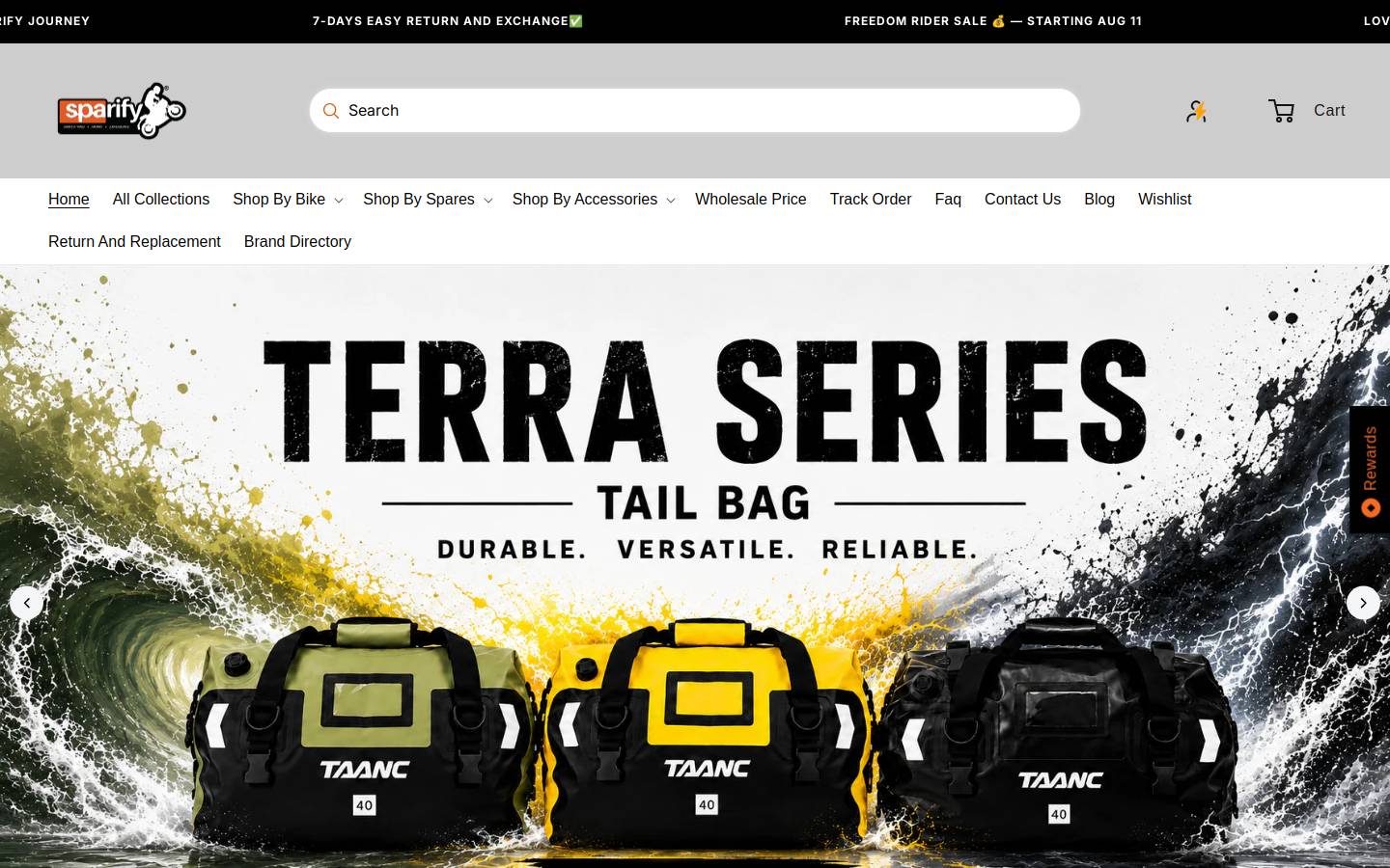 sparify.co homepage screenshot