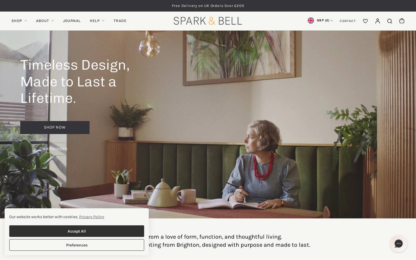 sparkandbell.com homepage screenshot