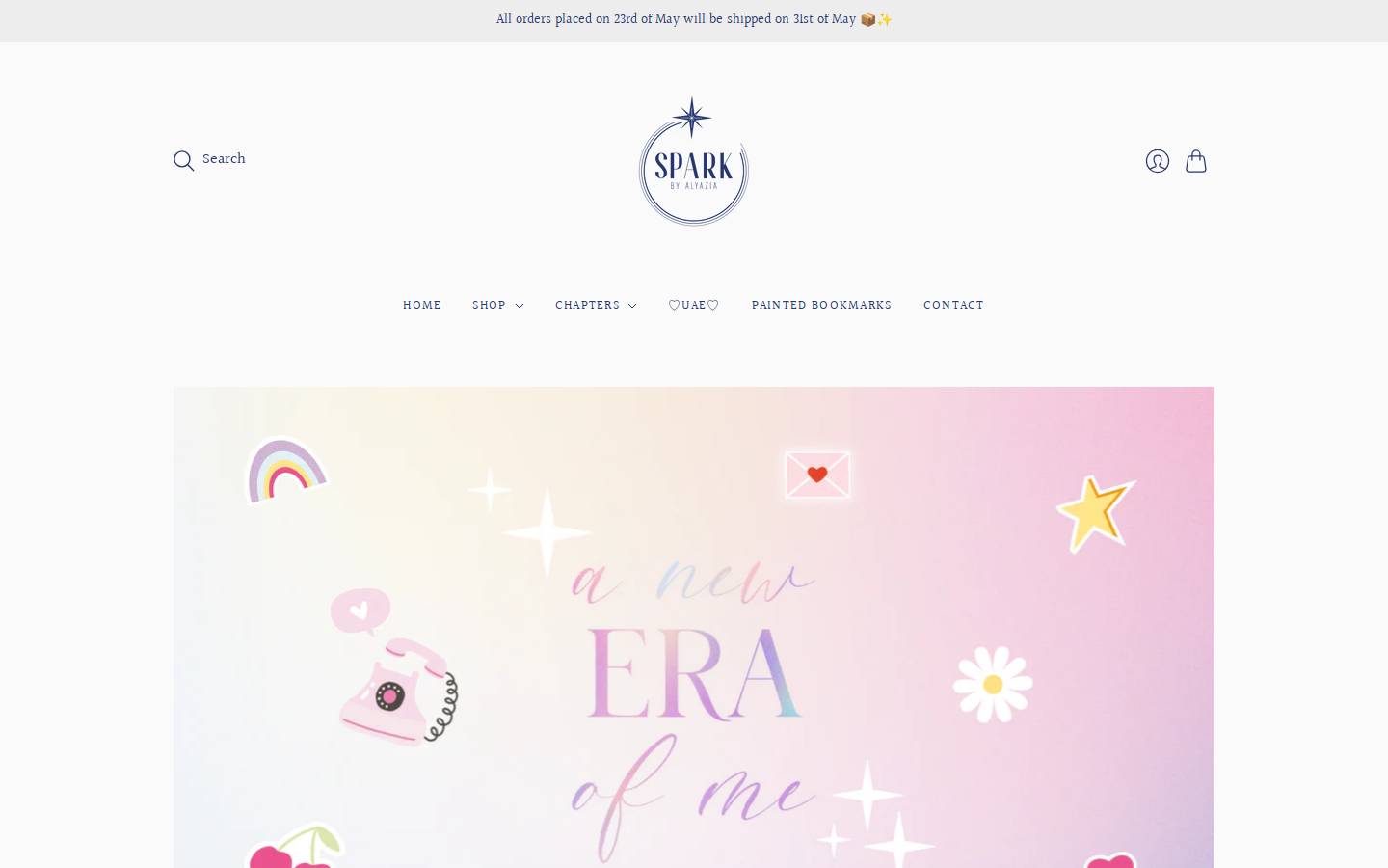 sparkbyalyazia.com homepage screenshot