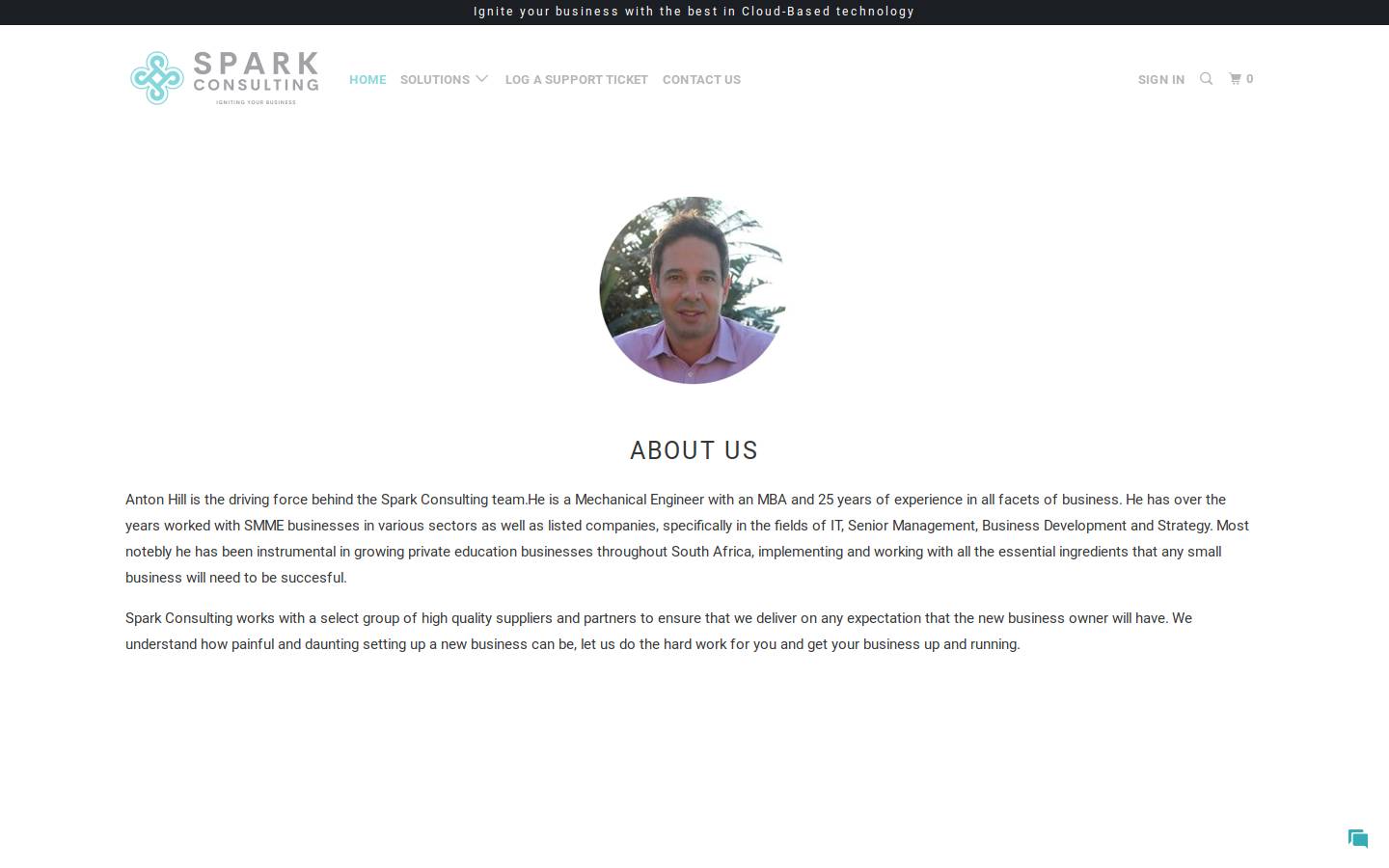 sparkconsulting.co.za homepage screenshot