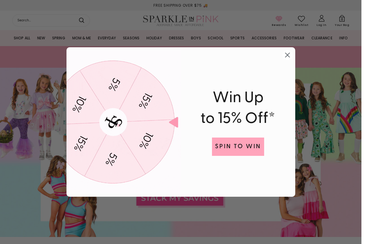 Sparkle In Pink homepage screenshot