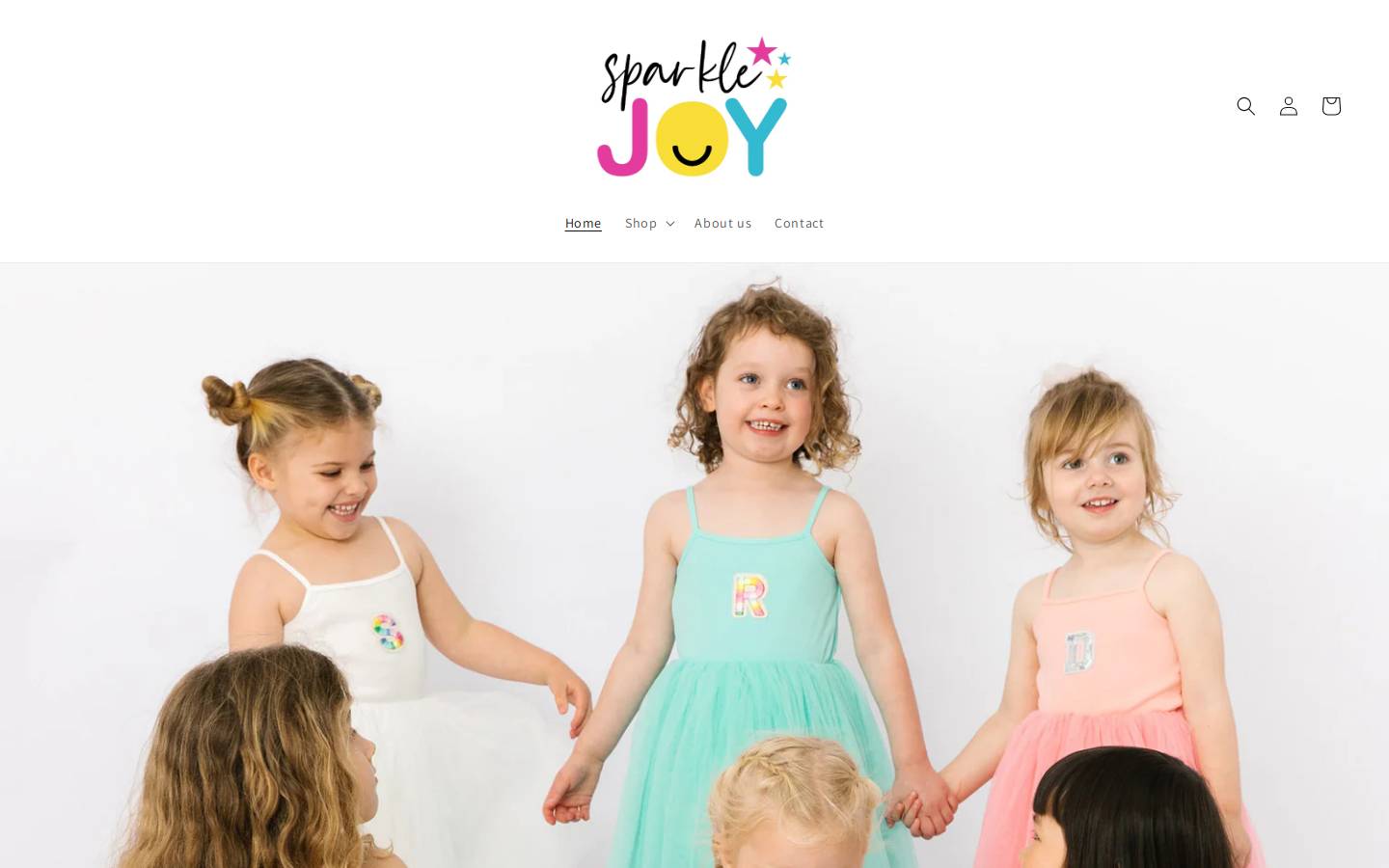 sparklejoytutus.com homepage screenshot