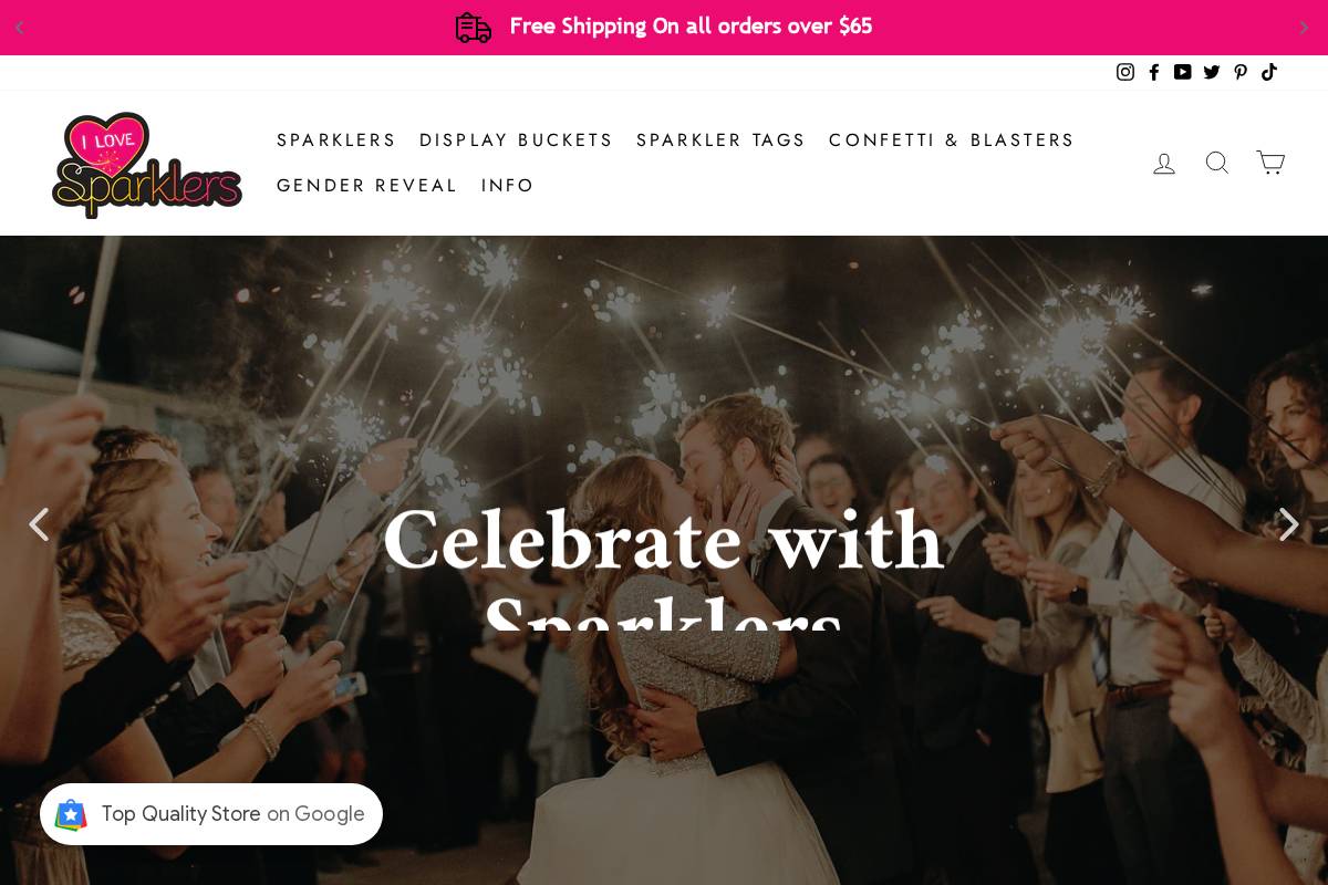 sparklersrus.com homepage screenshot