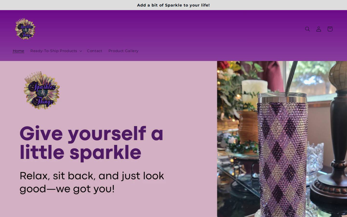 sparkleznthingz.com homepage screenshot