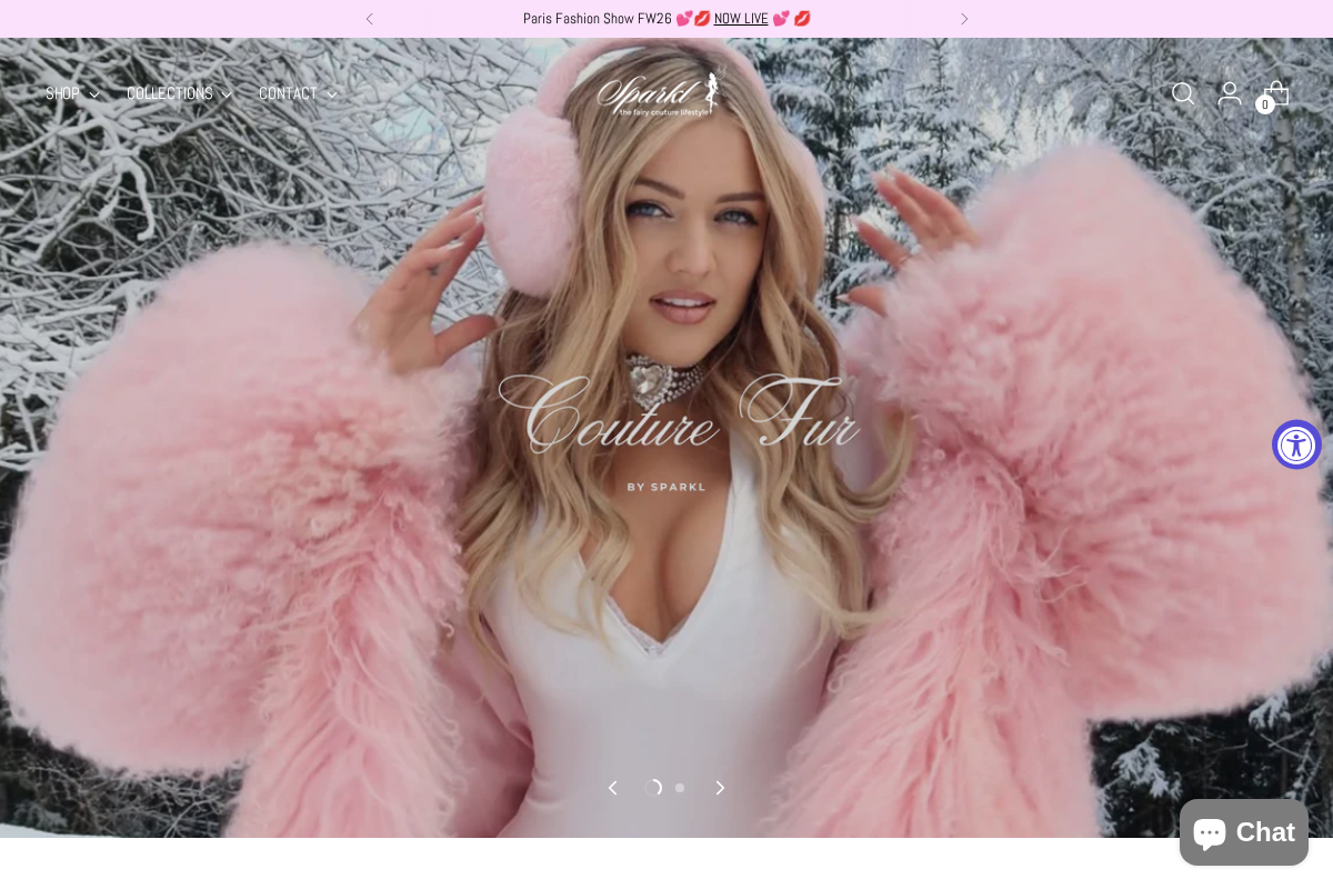 Sparkl Fairy Couture homepage screenshot