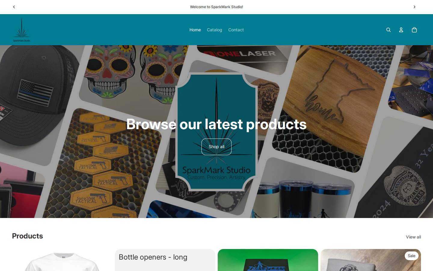 sparkmarkstudio.com homepage screenshot