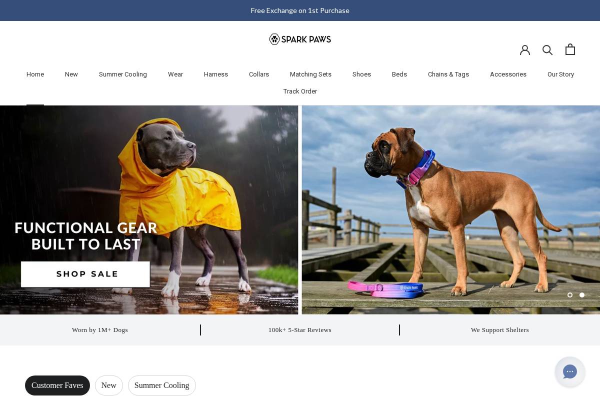 sparkpaws.uk homepage screenshot