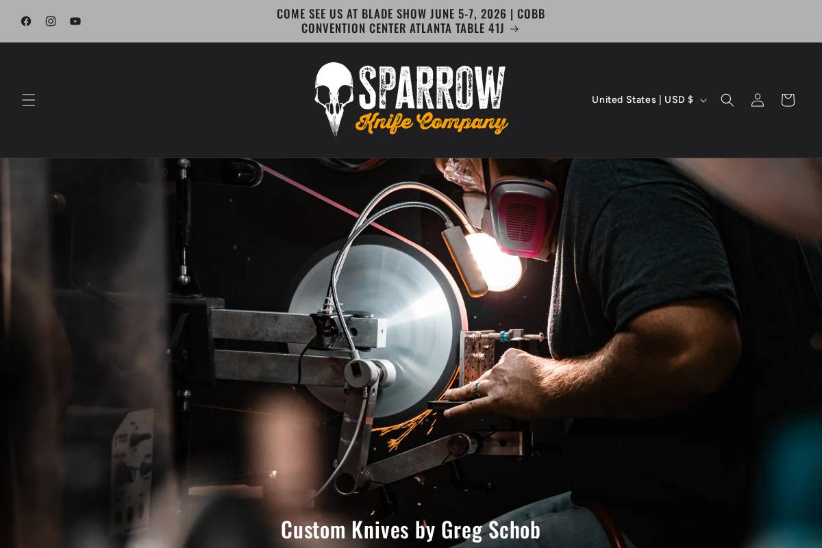 sparrowknifeco.com homepage screenshot