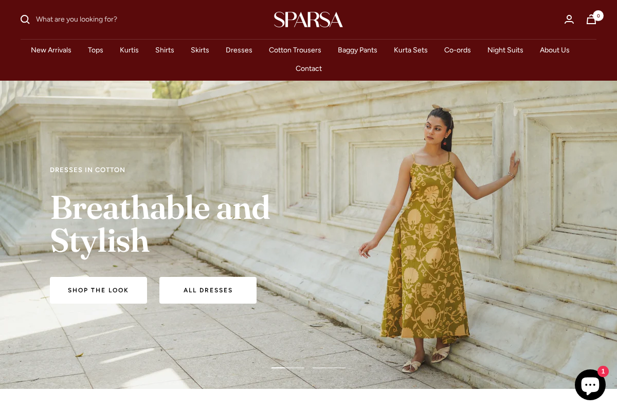 sparsaindia.com homepage screenshot