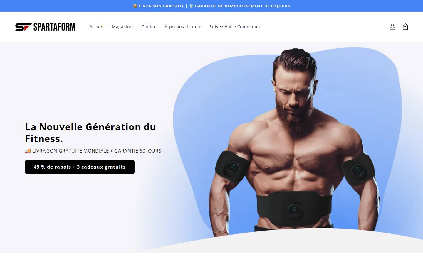 spartaform.ca homepage screenshot