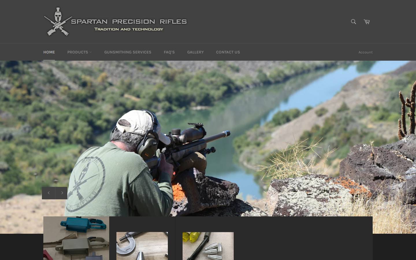 spartanprecisionrifles.com homepage screenshot