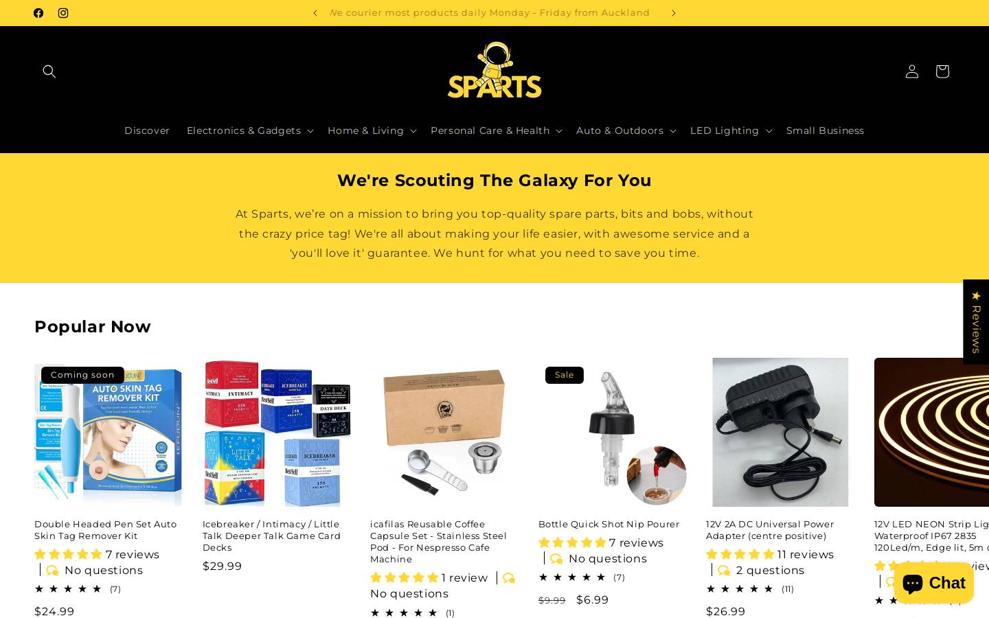 sparts.co.nz homepage screenshot