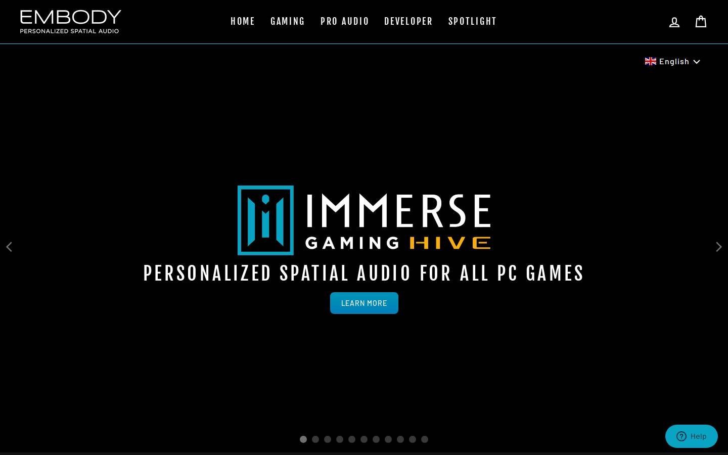 spatialaudio.co homepage screenshot