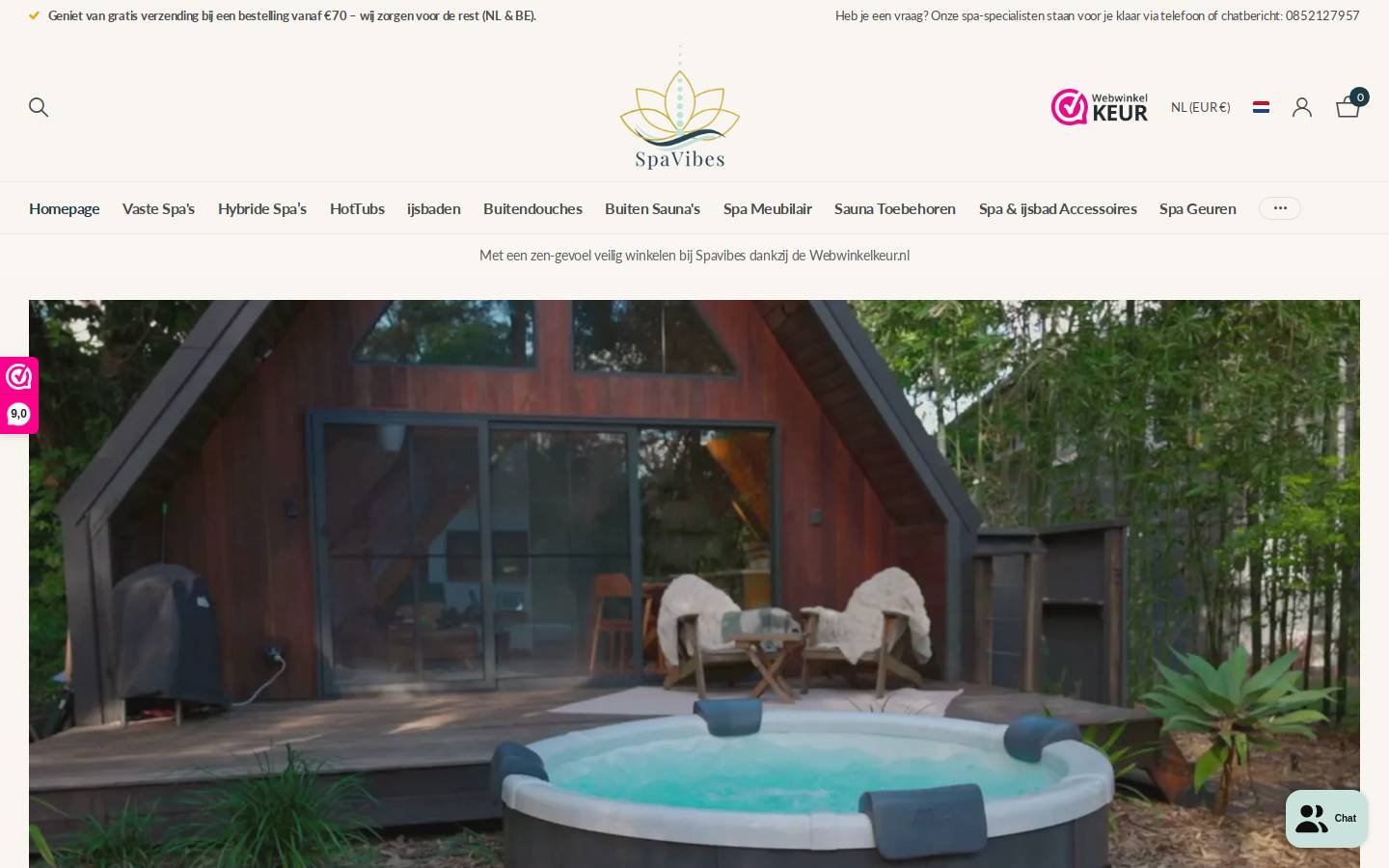 Spavibes homepage screenshot