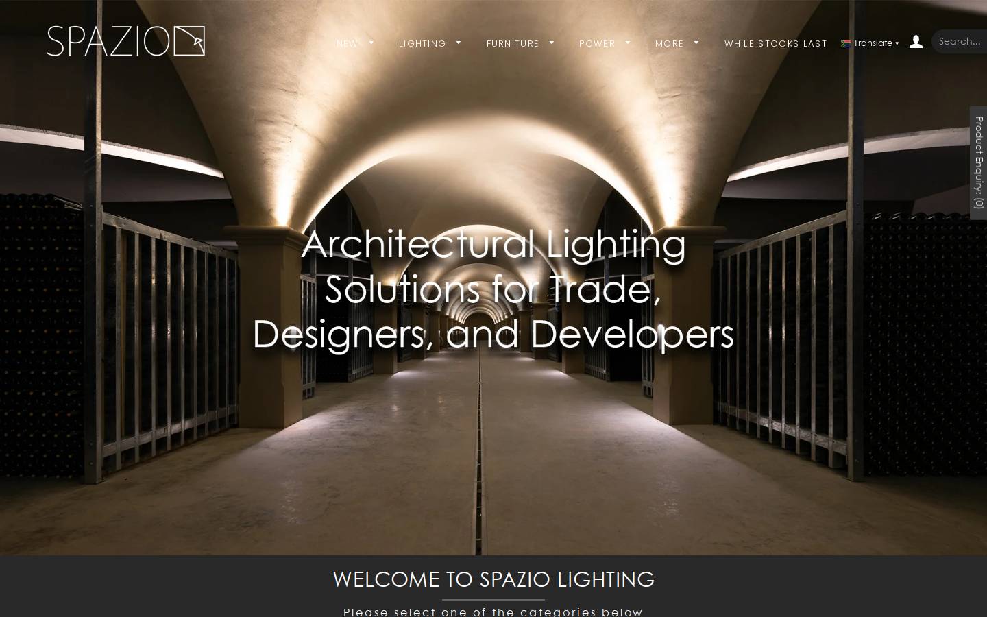 spazio.co.za homepage screenshot