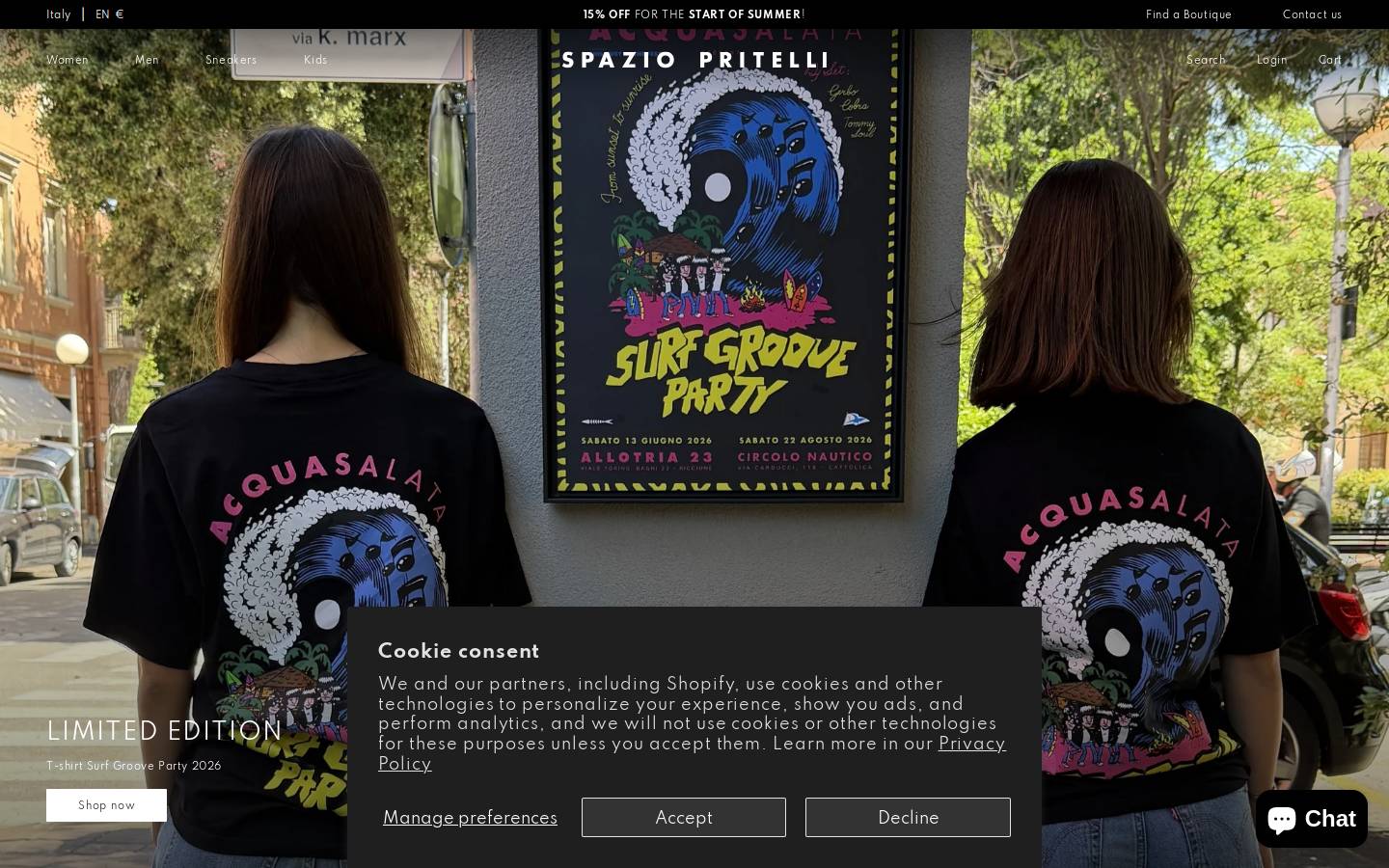 spaziopritelli.com homepage screenshot