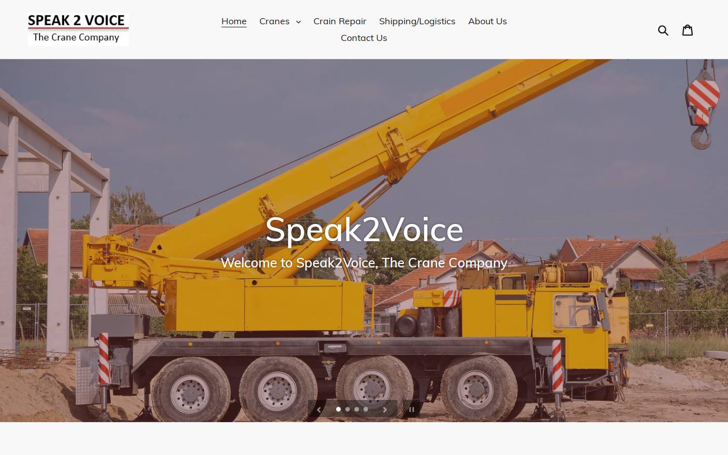 speak2voice.com homepage screenshot