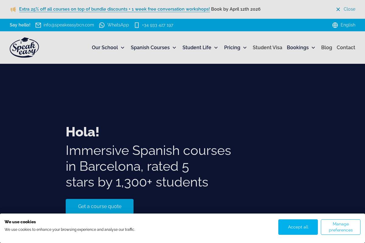 speakeasybcn.com homepage screenshot