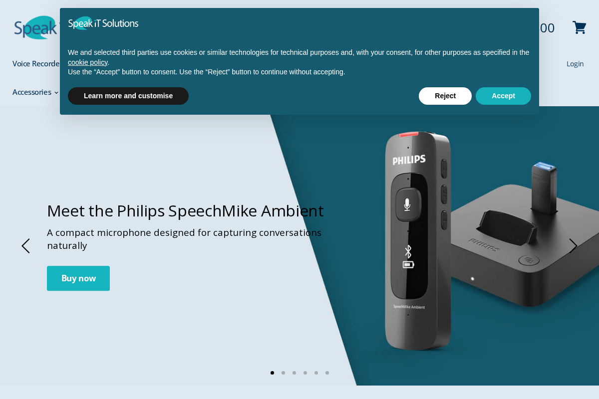 Speakit homepage screenshot