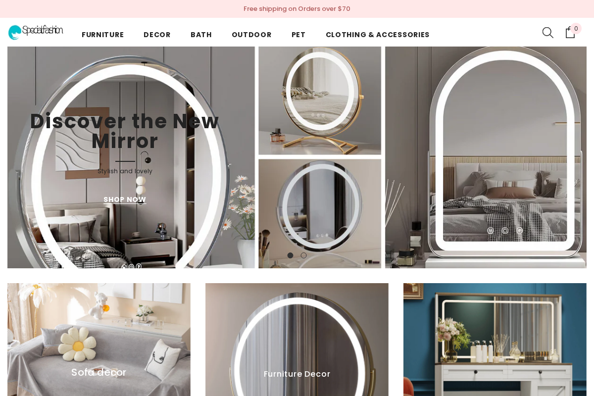 Specialfashion homepage screenshot