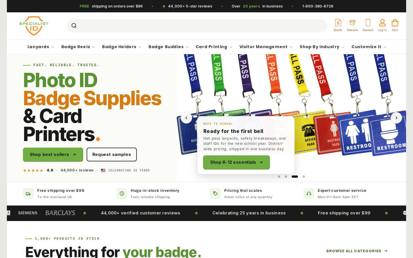 Specialist ID homepage screenshot