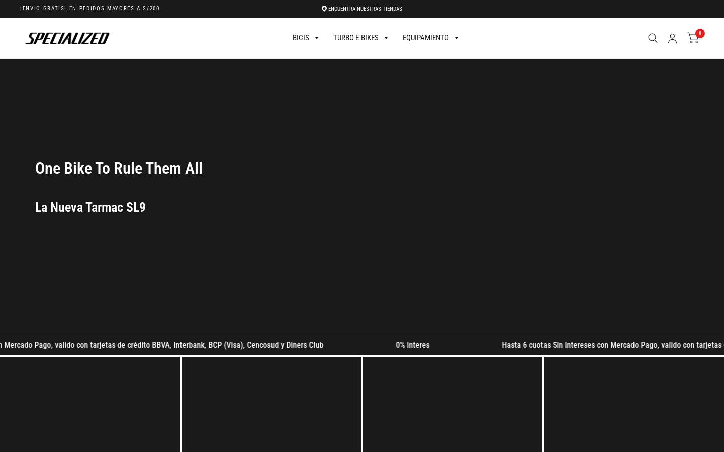 specializedperu.com homepage screenshot