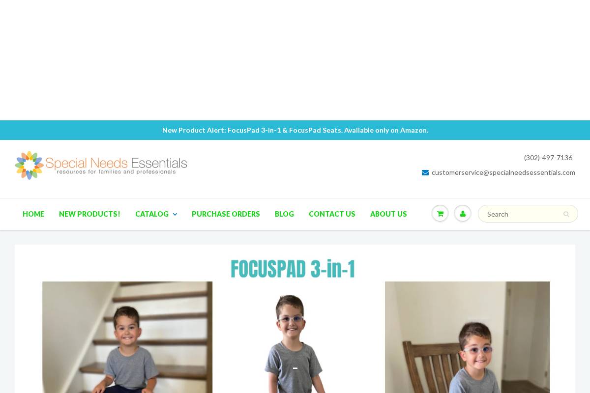 specialneedsessentials.com homepage screenshot