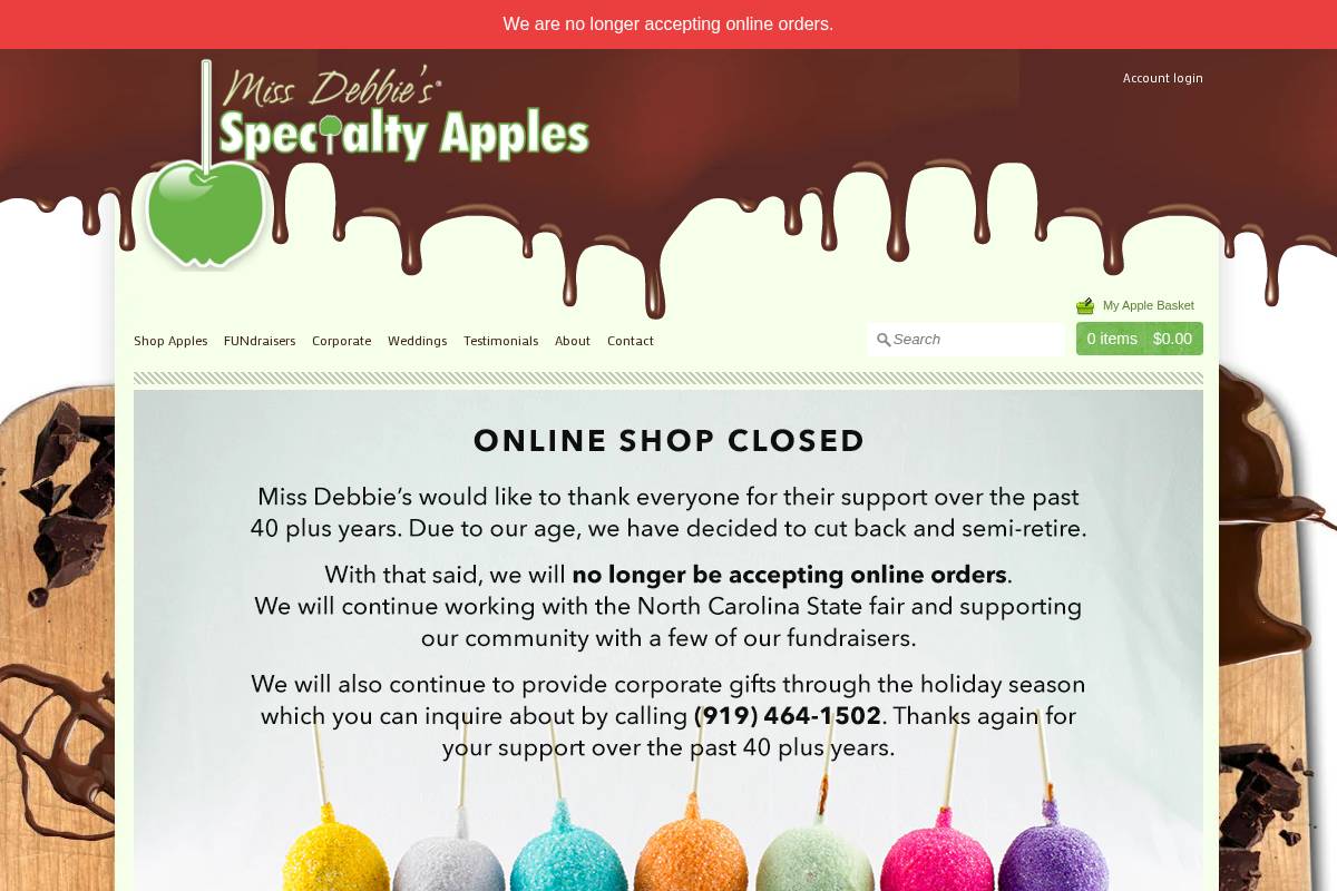 specialtyapples.com homepage screenshot