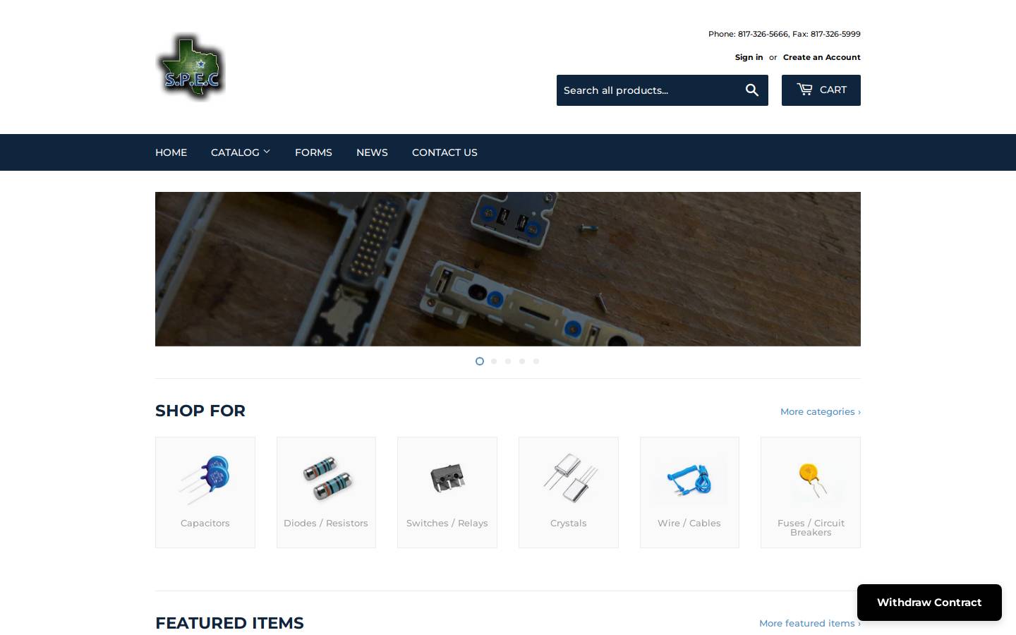specialtypartsinc.com homepage screenshot