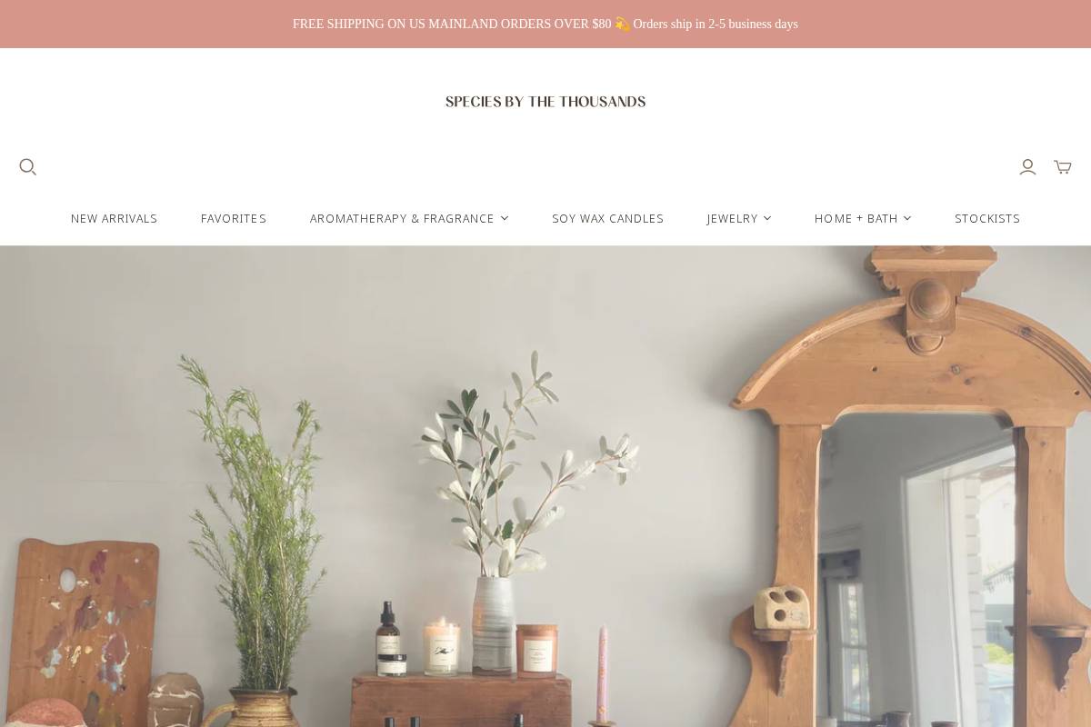 speciesbythethousands.com homepage screenshot