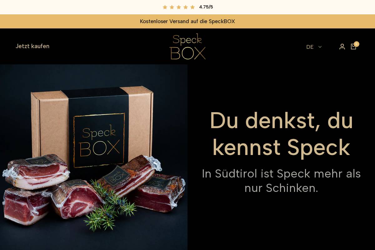 speckbox.it homepage screenshot