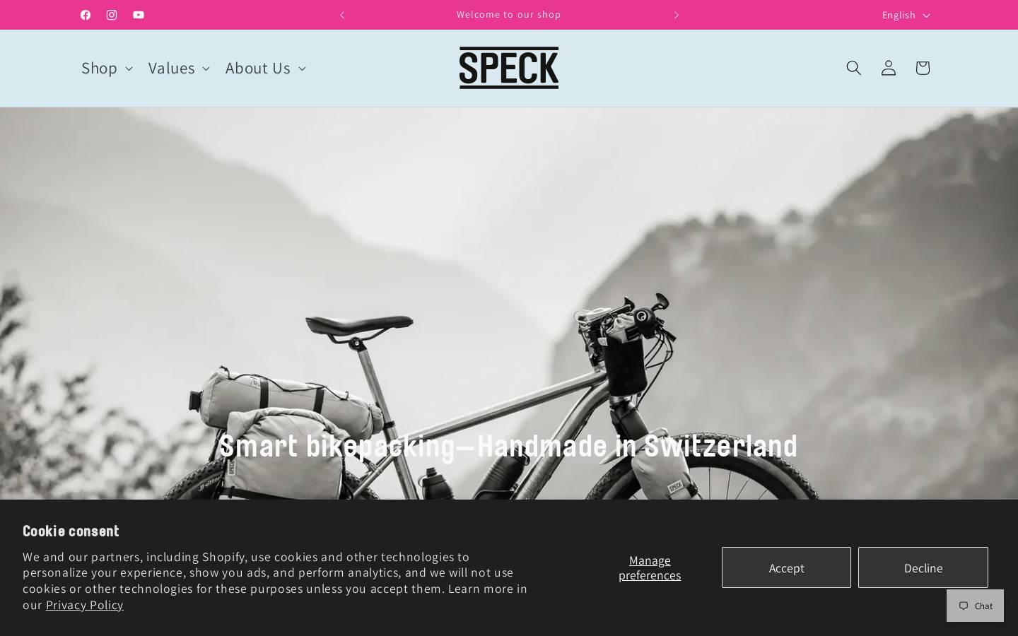 speckgear.com homepage screenshot