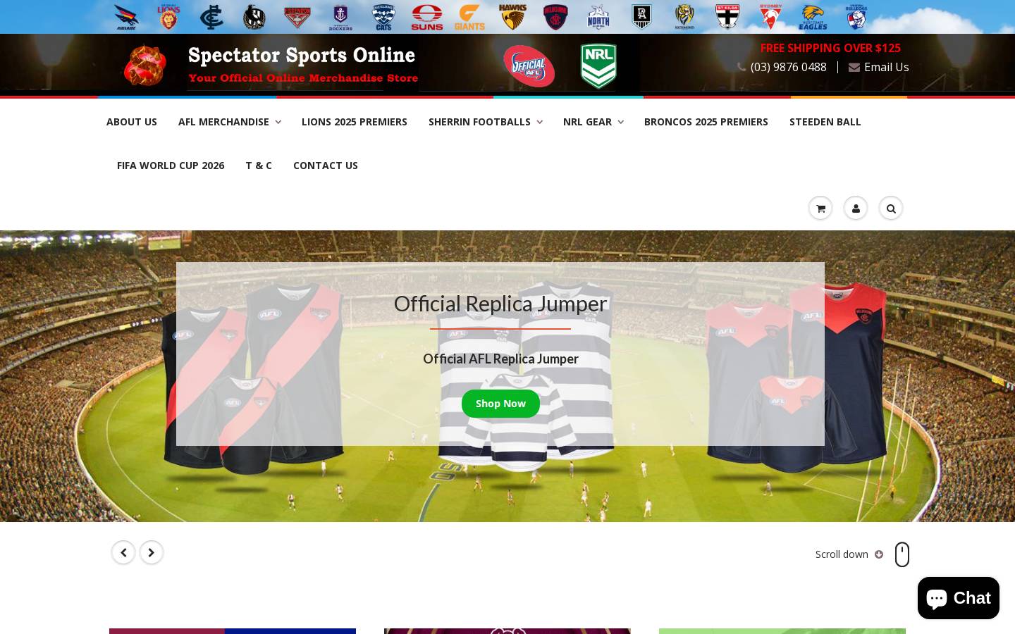 spectatorsportsonline.com.au homepage screenshot