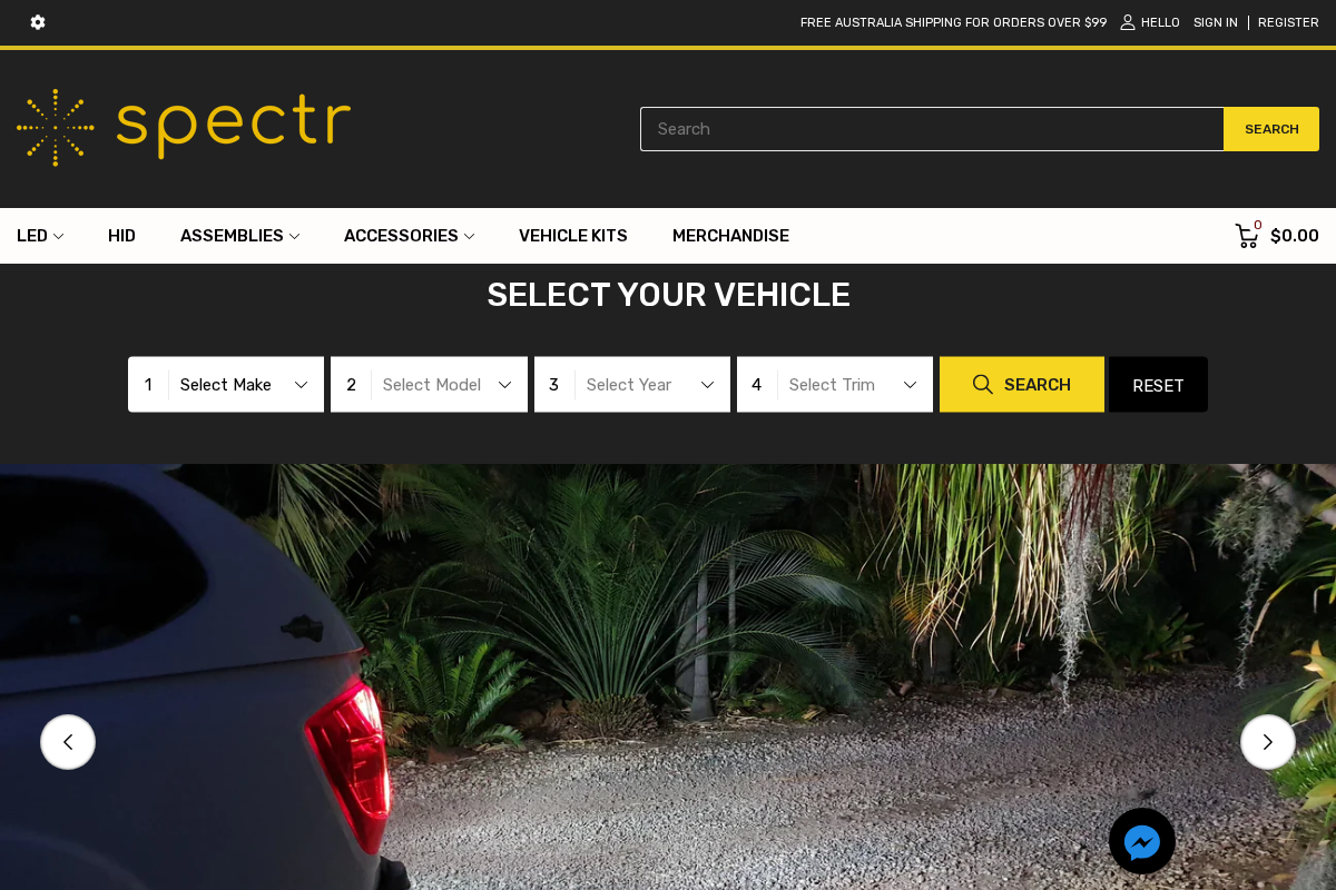 Spectr homepage screenshot
