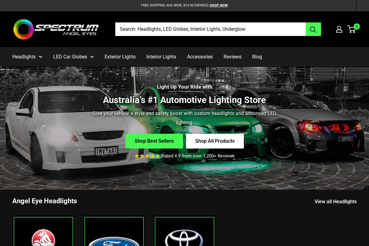 Spectrum Angel Eyes homepage screenshot